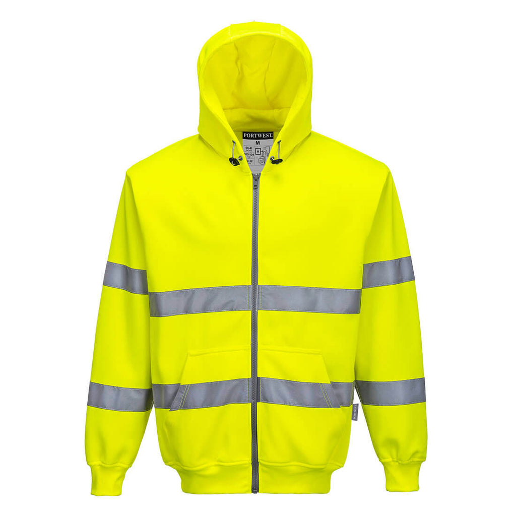 B305 - Hi-Vis Zipped Hoodie