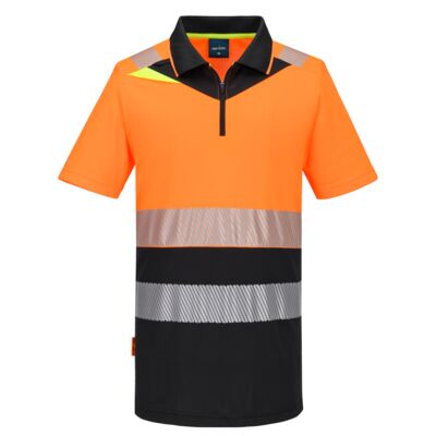 DX435 - Hi-Vis Zip Class 1 Polo Shirt Short Sleeve